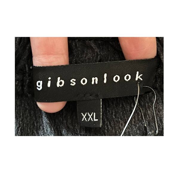 Gibsonlook pants Smocked waist wide leg pants floral black size XXL - Picture 4 of 4